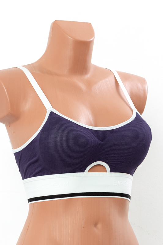 Топ-бюстгальтер в рубчик 